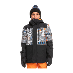Giacca Da Snowboard Quiksilver Mission Printed Block Jr Nero